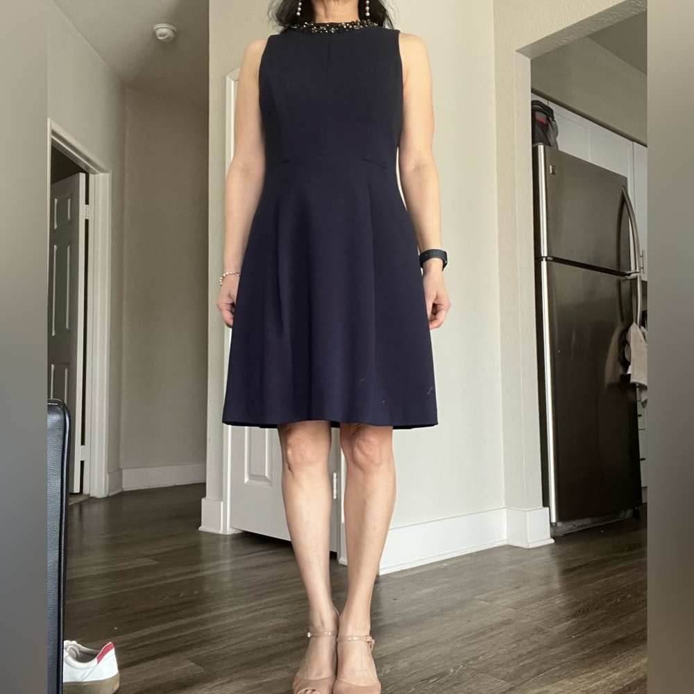 Elegant Navy Sleeveless Dress